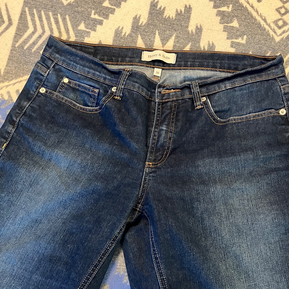 Henry & Belle Dark Blue Straight Leg Jeans